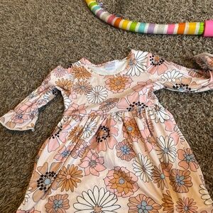 A baby girls flower dress